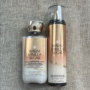Bath & Body Works Gold and White Moisturizer & Body Oil